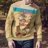 Aloha Hawaii Mele Kalikimaka Ugly Christmas Sweater Beachy Funny Santa Hawaiian Lei - Polynesian Pride