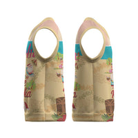 Aloha Hawaii Mele Kalikimaka Christmas Knitted V-Neck Vest Beachy Funny Santa Hawaiian Lei - Polynesian Pride