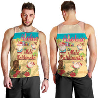 Aloha Hawaii Mele Kalikimaka Men Tank Top Beachy Funny Santa Hawaiian Lei - Polynesian Pride