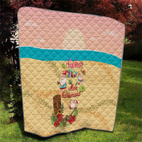 Aloha Hawaii Mele Kalikimaka Quilt Beachy Funny Santa Hawaiian Lei - Polynesian Pride