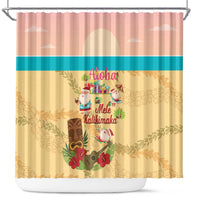 Aloha Hawaii Mele Kalikimaka Shower Curtain Beachy Funny Santa Hawaiian Lei - Polynesian Pride
