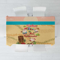 Aloha Hawaii Mele Kalikimaka Tablecloth Beachy Funny Santa Hawaiian Lei - Polynesian Pride