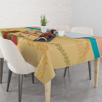 Aloha Hawaii Mele Kalikimaka Tablecloth Beachy Funny Santa Hawaiian Lei - Polynesian Pride