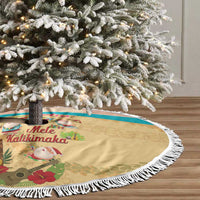 Aloha Hawaii Mele Kalikimaka Tree Skirt Beachy Funny Santa Hawaiian Lei - Polynesian Pride