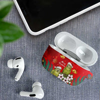 New Zealand Kakapo Christmas AirPods Case Owl Parrot Santa Sliver Fern Manuka - Red - Polynesian Pride