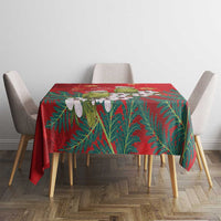 New Zealand Kakapo Christmas Tablecloth Owl Parrot Santa Sliver Fern Manuka - Red - Polynesian Pride