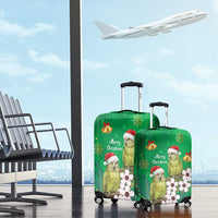 New Zealand Kakapo Christmas Luggage Cover Owl Parrot Santa Sliver Fern Manuka - Green - Polynesian Pride