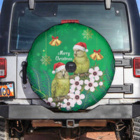 New Zealand Kakapo Christmas Spare Tire Cover Owl Parrot Santa Sliver Fern Manuka - Green - Polynesian Pride