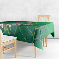New Zealand Kakapo Christmas Tablecloth Owl Parrot Santa Sliver Fern Manuka - Green - Polynesian Pride