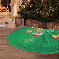 New Zealand Kakapo Christmas Tree Skirt Owl Parrot Santa Sliver Fern Manuka - Green LT14 - Polynesian Pride