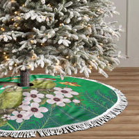 New Zealand Kakapo Christmas Tree Skirt Owl Parrot Santa Sliver Fern Manuka - Green LT14 - Polynesian Pride
