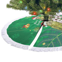 New Zealand Kakapo Christmas Tree Skirt Owl Parrot Santa Sliver Fern Manuka - Green LT14 - Polynesian Pride