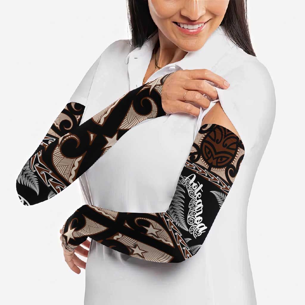 Kia Ora New Zealand Arm Sleeves Aotearoa Proud Maori Silver Fern - Polynesian Pride