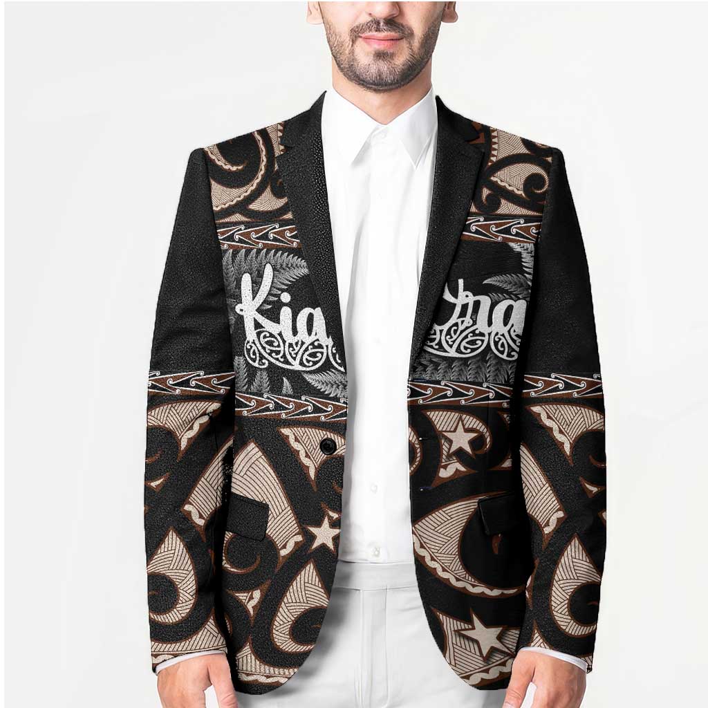 Kia Ora New Zealand Blazer Aotearoa Proud Maori Silver Fern - Polynesian Pride