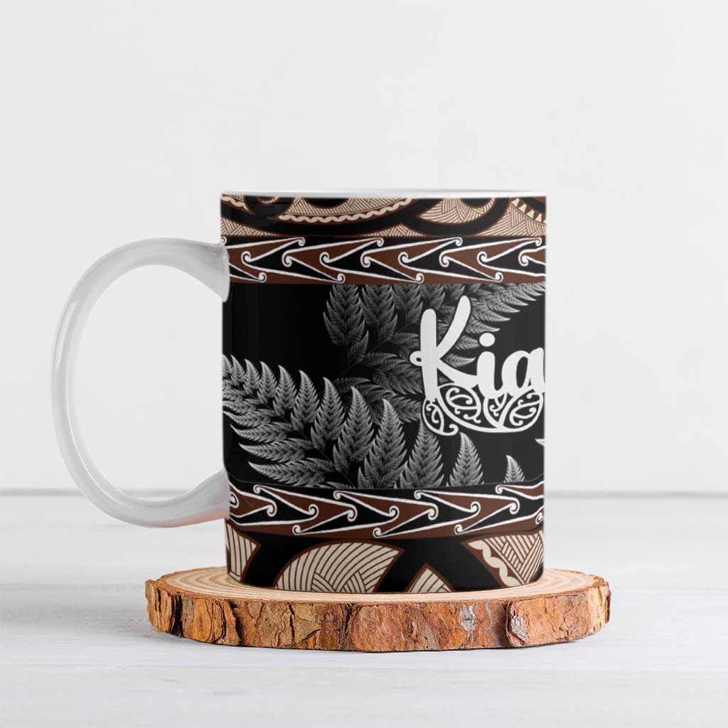 Kia Ora New Zealand Ceramic Mug Aotearoa Proud Maori Silver Fern - Polynesian Pride