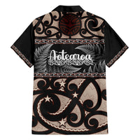 Kia Ora New Zealand Family Matching Off Shoulder Short Dress and Hawaiian Shirt Aotearoa Proud Maori With Silver Fern LT14 - Polynesian Pride