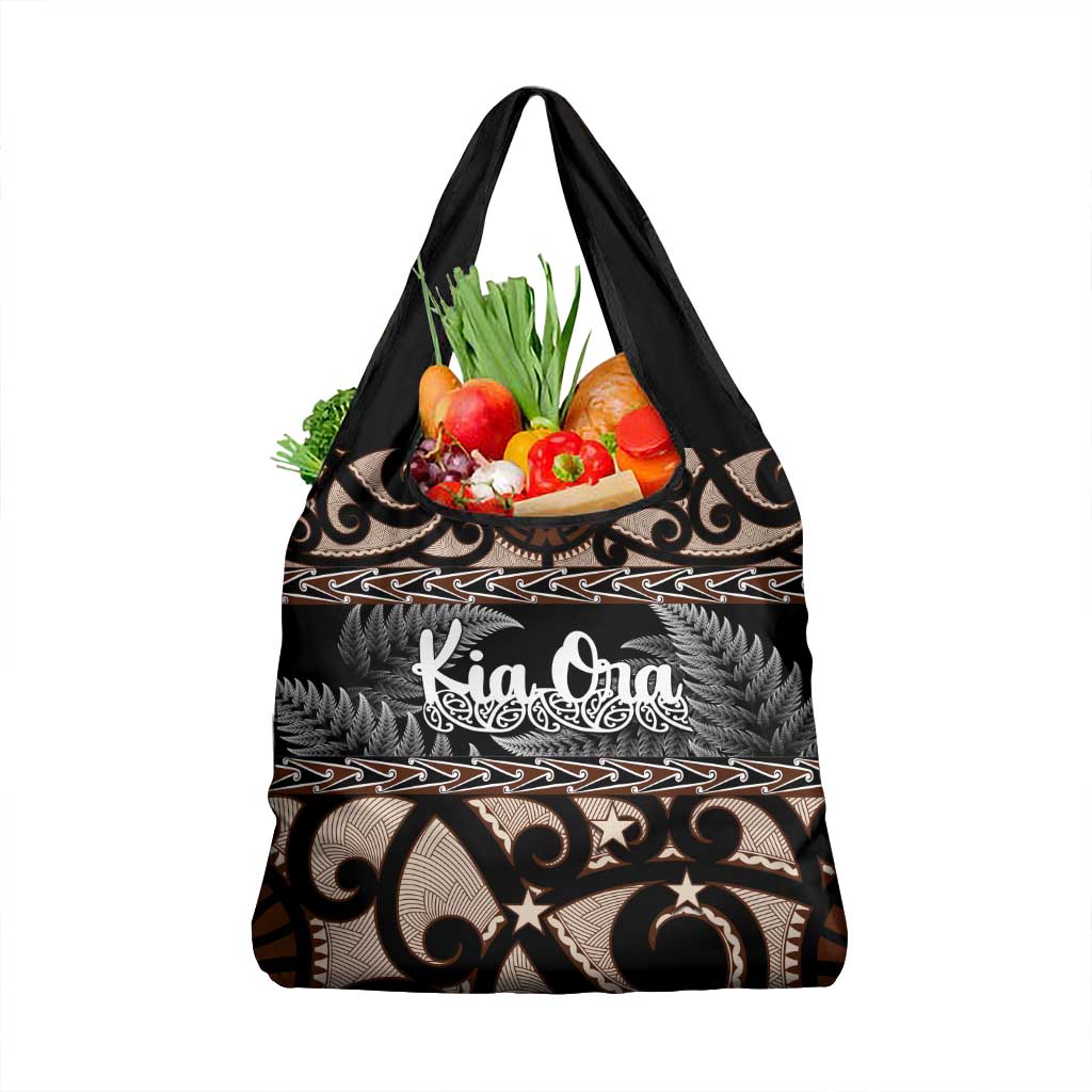 Kia Ora New Zealand Grocery Bag Aotearoa Proud Maori With Silver Fern