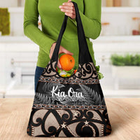 Kia Ora New Zealand Grocery Bag Aotearoa Proud Maori With Silver Fern