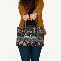 Kia Ora New Zealand Leather Bag Aotearoa Proud Maori Silver Fern - Polynesian Pride