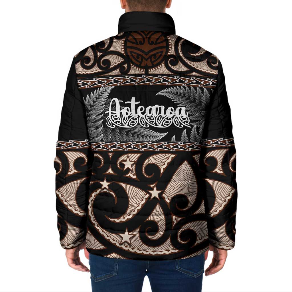 Kia Ora New Zealand Padded Jacket Aotearoa Proud Maori Silver Fern - Polynesian Pride