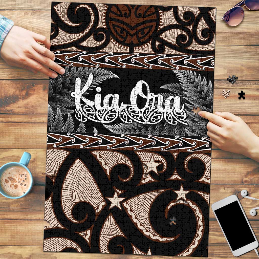 Kia Ora New Zealand Puzzle Aotearoa Proud Maori Silver Fern - Polynesian Pride