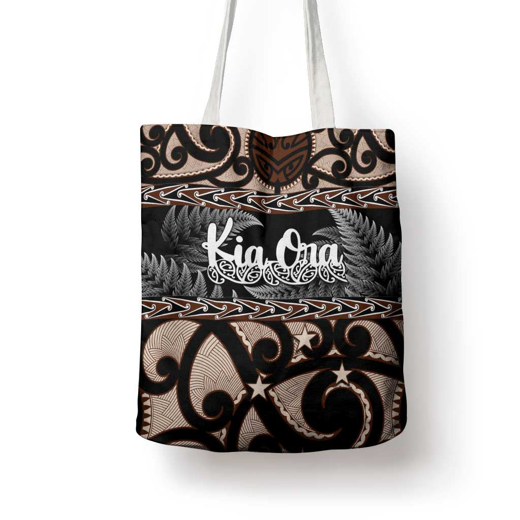 Kia Ora New Zealand Tote Bag Aotearoa Proud Maori Silver Fern - Polynesian Pride
