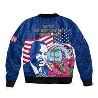 Guam Martin Luther King Jr Day Bomber Jacket I Have A Dream Guahan Seal With Bougainvillea LT14 - Polynesian Pride