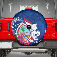 Guam Martin Luther King Jr Day Spare Tire Cover I Have A Dream Guahan Seal With Bougainvillea LT14 - Polynesian Pride