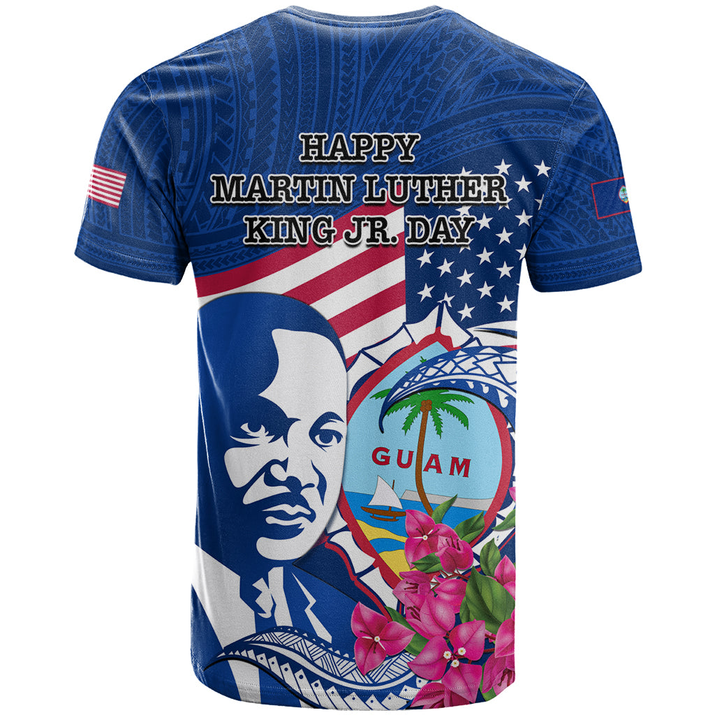 Guam Martin Luther King Jr Day T Shirt I Have A Dream Guahan Seal With Bougainvillea LT14 - Polynesian Pride