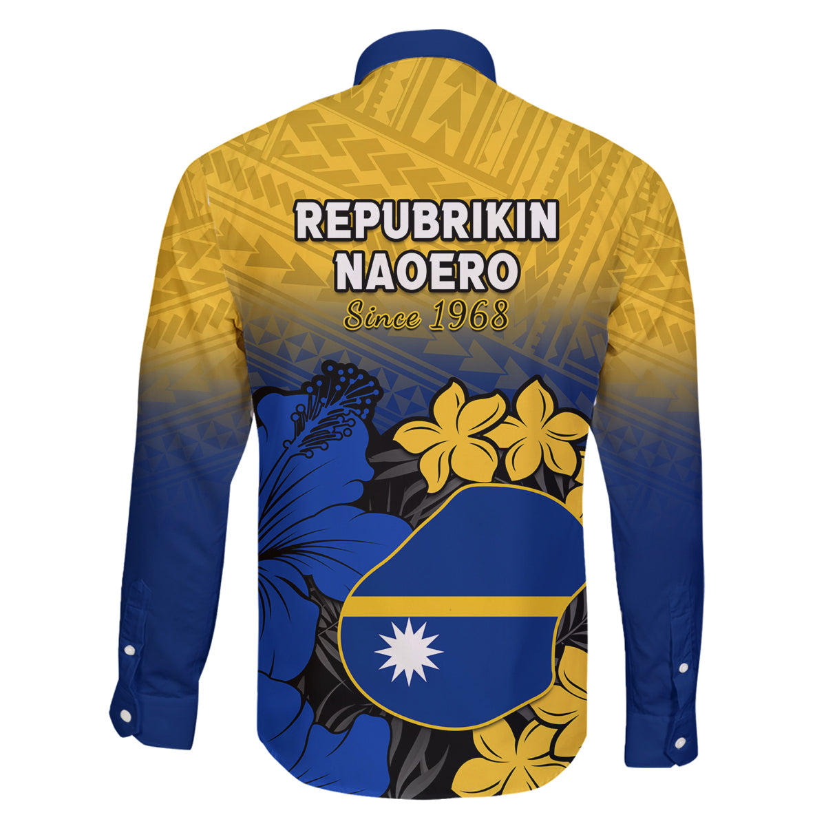 Nauru Independence Day Family Matching Mermaid Dress and Hawaiian Shirt Repubrikin Naoero Polynesian Pattern LT14 - Polynesian Pride