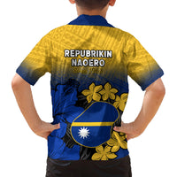 Nauru Independence Day Family Matching Off Shoulder Long Sleeve Dress and Hawaiian Shirt Repubrikin Naoero Polynesian Pattern LT14 - Polynesian Pride
