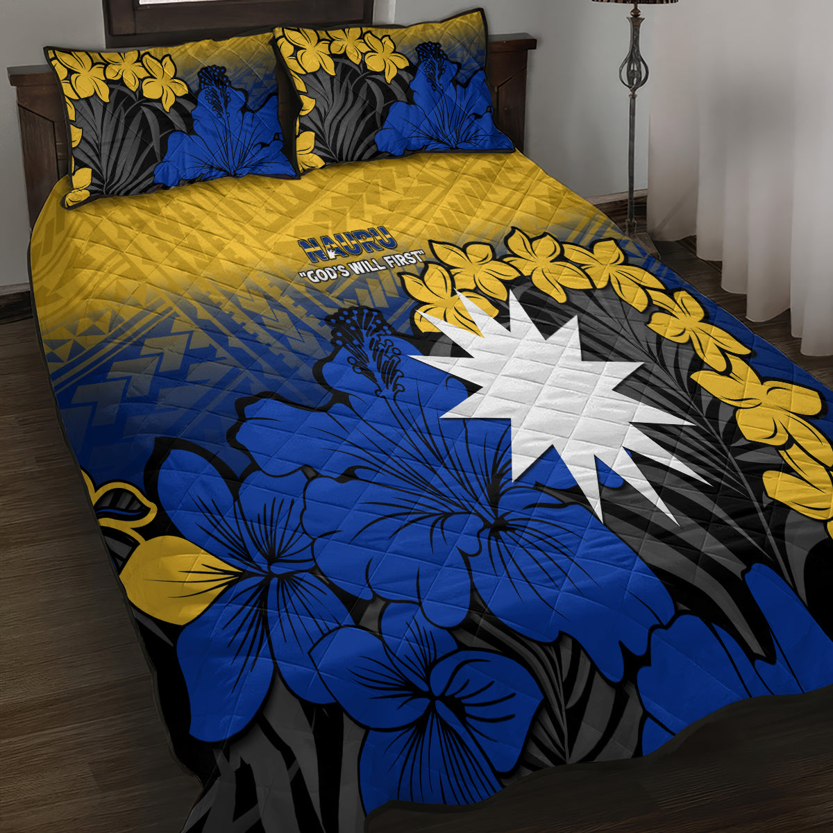 Nauru Independence Day Quilt Bed Set Repubrikin Naoero Polynesian Pattern LT14 - Polynesian Pride