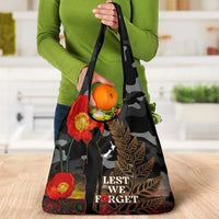 New Zealand ANZAC Day Grocery Bag Lest We Forget Silver Fern With Camouflage