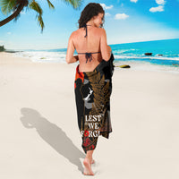 New Zealand ANZAC Day Sarong Lest We Forget Silver Fern With Camouflage LT14 - Polynesian Pride
