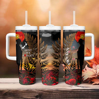 New Zealand ANZAC Day Tumbler With Handle Lest We Forget Silver Fern With Camouflage LT14 - Polynesian Pride
