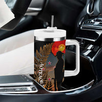 New Zealand ANZAC Day Tumbler With Handle Lest We Forget Silver Fern With Camouflage LT14 - Polynesian Pride