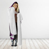 Purple New Zealand Paisley Silver Fern Hooded Blanket Aotearoa Maori LT14 - Polynesian Pride