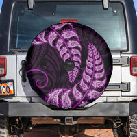Purple New Zealand Paisley Silver Fern Spare Tire Cover Aotearoa Maori LT14 - Polynesian Pride