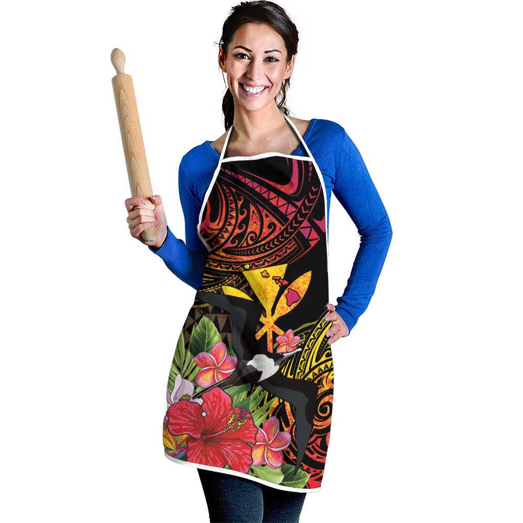 Hawaii Iwa Bird Apron Great Frigatebird Kanaka Tropical Hippie Style LT14 - Polynesian Pride