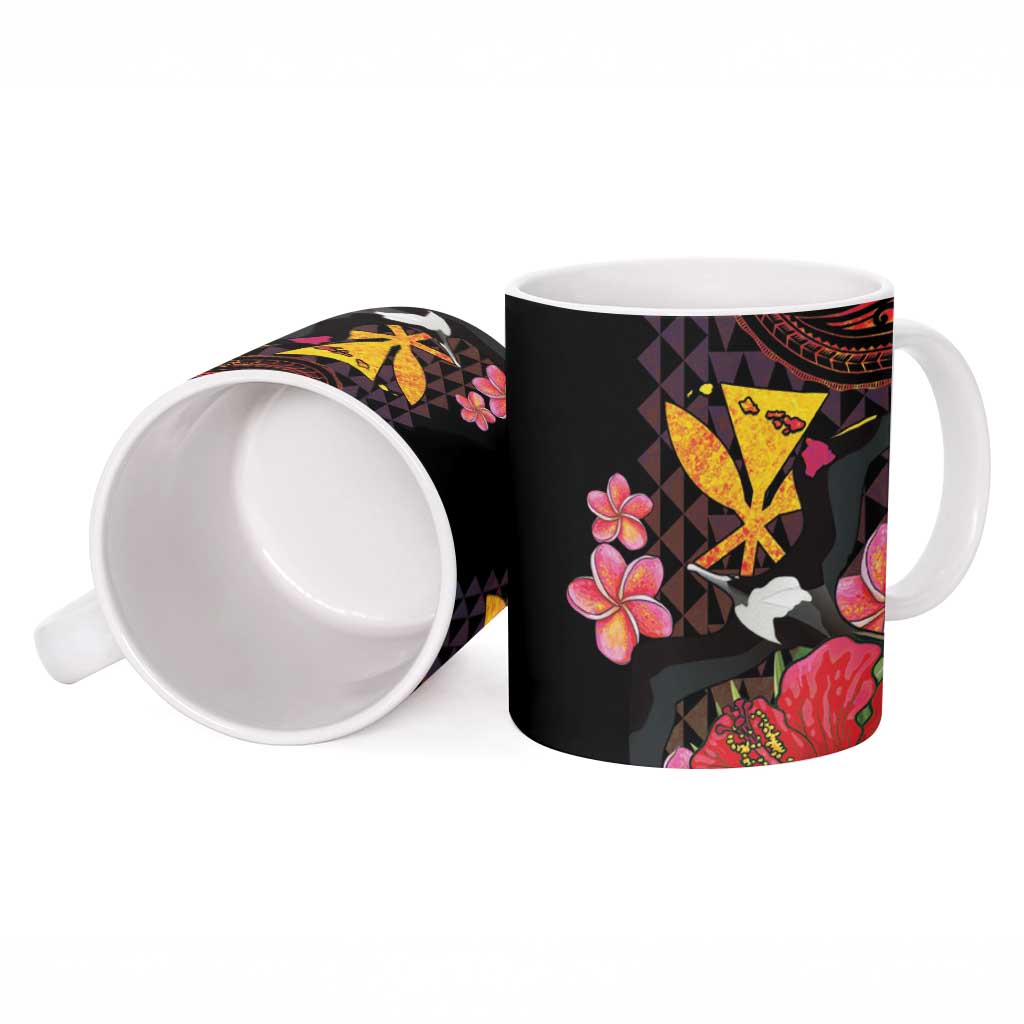 Hawaii Iwa Bird Ceramic Mug Great Frigatebird Kanaka Tropical Hippie Style LT14 - Polynesian Pride