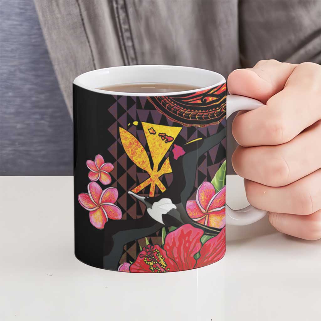 Hawaii Iwa Bird Ceramic Mug Great Frigatebird Kanaka Tropical Hippie Style LT14 - Polynesian Pride