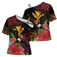 Hawaii Iwa Bird Cross Shoulder Shirt Great Frigatebird Kanaka Tropical Hippie Style LT14 - Polynesian Pride