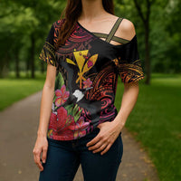 Hawaii Iwa Bird Cross Shoulder Shirt Great Frigatebird Kanaka Tropical Hippie Style LT14 - Polynesian Pride