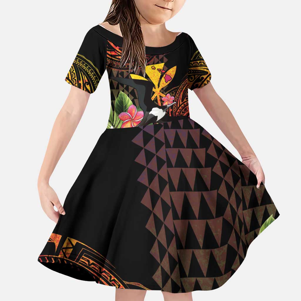 Hawaii Iwa Bird Family Matching Off Shoulder Maxi Dress and Hawaiian Shirt Great Frigatebird Kanaka Tropical Hippie Style - Polynesian Pride