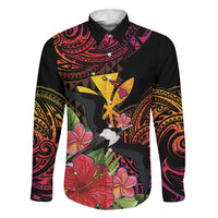 Hawaii Iwa Bird Family Matching Off Shoulder Maxi Dress and Hawaiian Shirt Great Frigatebird Kanaka Tropical Hippie Style - Polynesian Pride
