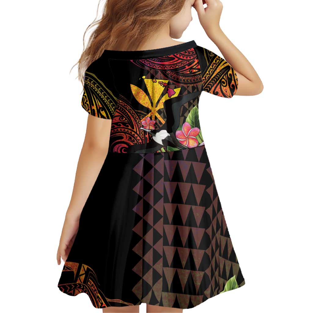 Hawaii Iwa Bird Family Matching Short Sleeve Bodycon Dress and Hawaiian Shirt Great Frigatebird Kanaka Tropical Hippie Style - Polynesian Pride