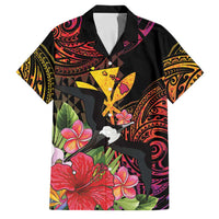 Hawaii Iwa Bird Family Matching Short Sleeve Bodycon Dress and Hawaiian Shirt Great Frigatebird Kanaka Tropical Hippie Style - Polynesian Pride
