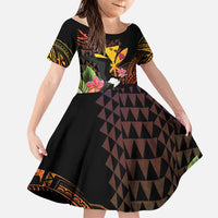 Hawaii Iwa Bird Family Matching Tank Maxi Dress and Hawaiian Shirt Great Frigatebird Kanaka Tropical Hippie Style - Polynesian Pride