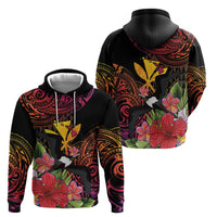 Hawaii Iwa Bird Hoodie Great Frigatebird Kanaka Tropical Hippie Style LT14 - Polynesian Pride