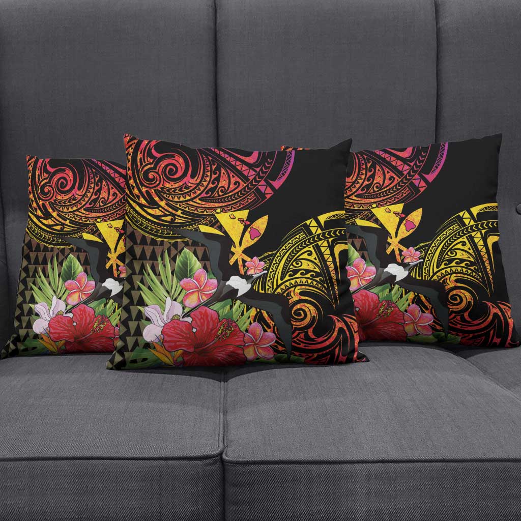 Hawaii Iwa Bird Pillow Cover Great Frigatebird Kanaka Tropical Hippie Style LT14 - Polynesian Pride